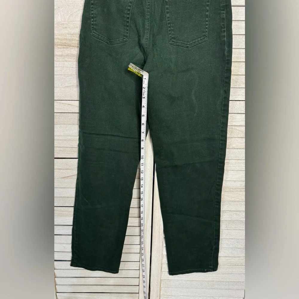 Lauren Ralph Lauren High Rise Jeans Size 6 Dark Green Vintage Straight Leg Denim
